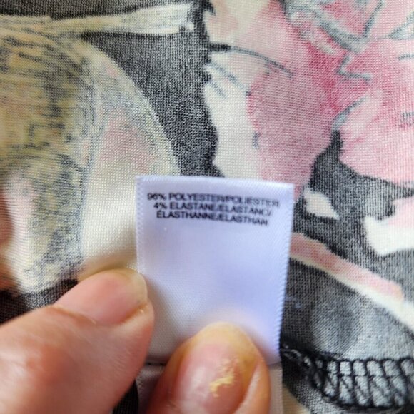 Rachel Roy Women's Black Stella Floral Print Belted Cocktail Midi Dress Size 2X - Picture 9 of 10